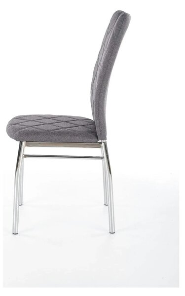 Scaun bucatarie K309, gri deschis/crom, stofa clasica/metal, 43X57X97