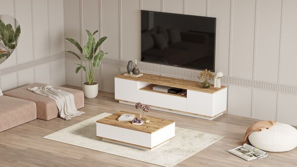 Set mobilier living Fera 17 (pin atlantic + alb). 1073054