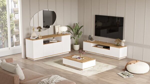 Set mobilier living Fera 18 (pin atlantic + alb). 1073055
