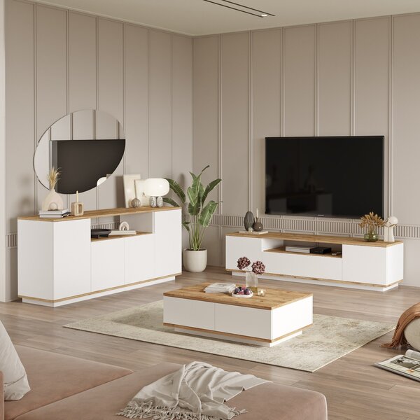 Set mobilier living Fera 18 (pin atlantic + alb). 1073055