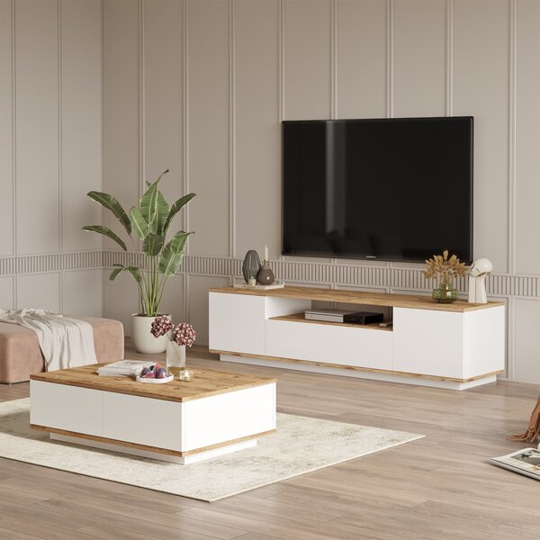 Set mobilier living Fera 17 (pin atlantic + alb). 1073054