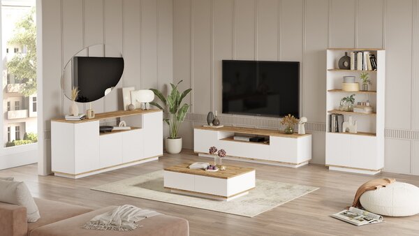 Set mobilier living Fera 19 (pin atlantic + alb). 1073056