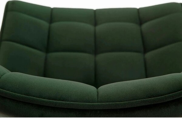 Scaun tapitat stofa K332, verde inchis/negru, catifea/metal, 46x61x84