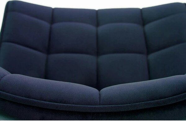 Scaun K332, albastru inchis/negru, stofa catifelata/metal, 46X61X84 CM