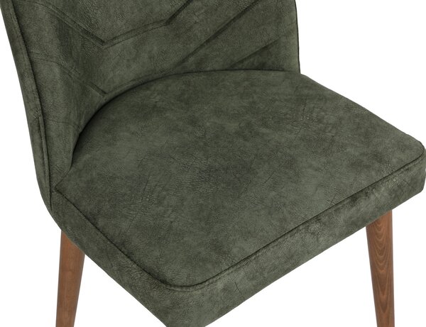Set 4 scaune Dafne (Nuc + Verde închis). 1073156