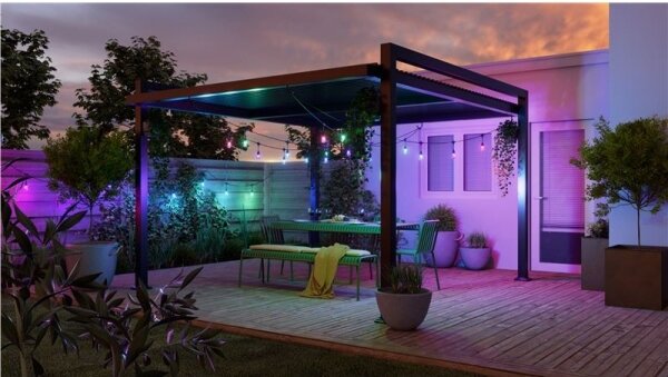 Nanoleaf NF084E00-20SLO - Extensie ghirlandă LED RGBWIC, 20 LED, 15 m, Wi-Fi, IP65