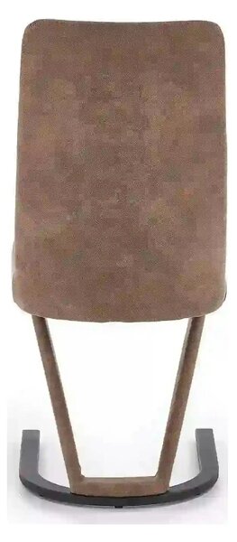 Scaun dining maro K338, maro/negru, piele ecologica/metal, 46X61X98 CM