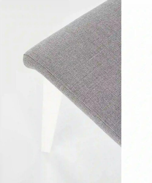 Scaun tapitat Focus, gri/alb, stofa clasica/lemn de fag, 45X61X94 CM
