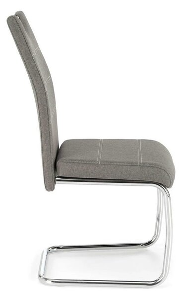 Scaun bucatarie K349, gri/crom, stofa clasica/metal, 42X60X97 CM