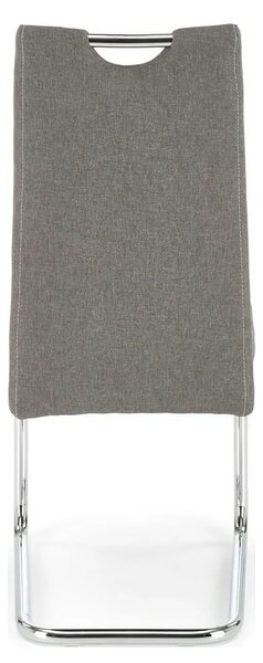 Scaun bucatarie K349, gri/crom, stofa clasica/metal, 42X60X97 CM