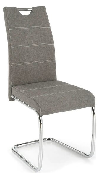 Scaun bucatarie K349, gri/crom, stofa clasica/metal, 42X60X97 CM