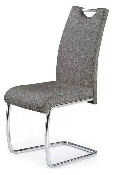 Scaun bucatarie K349, gri/crom, stofa clasica/metal, 42X60X97 CM