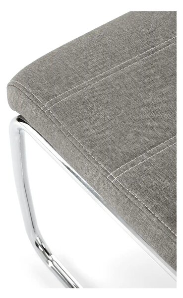 Scaun bucatarie K349, gri/crom, stofa clasica/metal, 42X60X97 CM