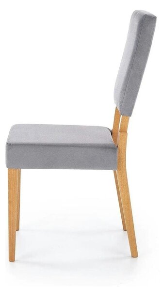 Scaun SORBUS, gri/stejar miere, stofa clasica, 44x57x95 cm