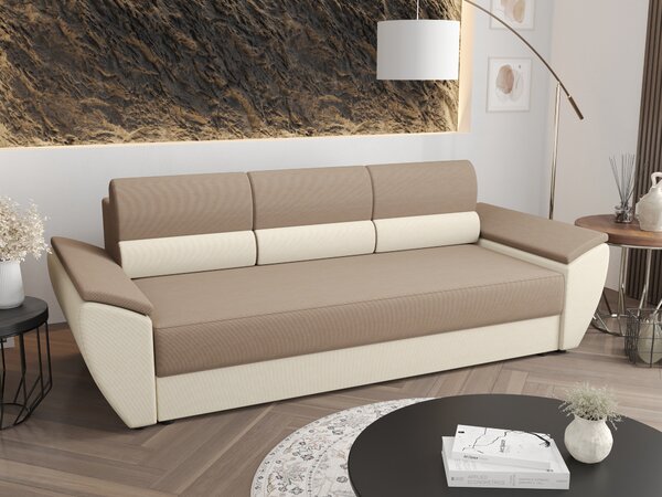 Canapea trei locuri Radiant Bis (Maro + crem). 1056842
