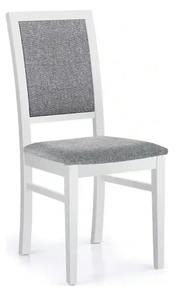 Scaun SYLWEK, gri/alb, stofa clasica/lemn, 43X56X96 cm