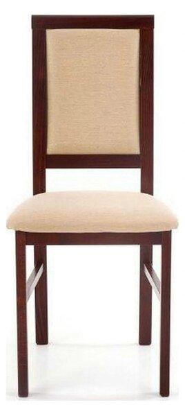 Scaun SYLWEK BIS, bej/nuc inchis, stofa clasica/lemn de fag, 44x53x94