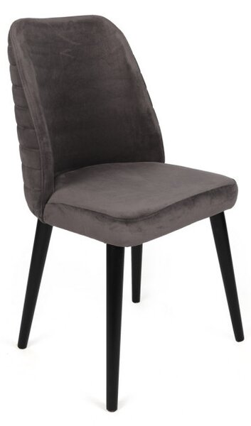 Set de 2 scaune Tutku-301, Antracit- Negru