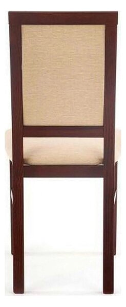 Scaun SYLWEK BIS, bej/nuc inchis, stofa clasica/lemn de fag, 44x53x94