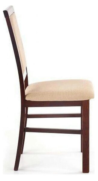 Scaun SYLWEK BIS, bej/nuc inchis, stofa clasica/lemn de fag, 44x53x94
