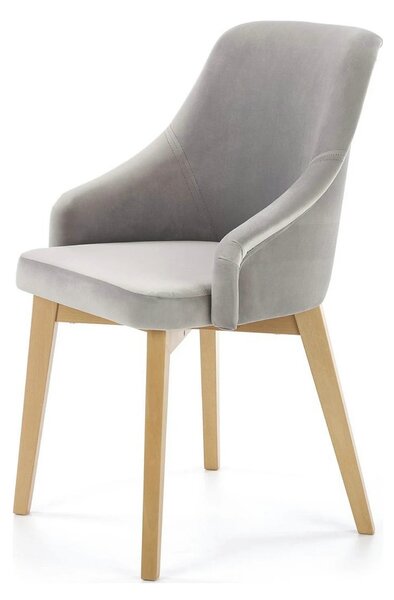 Scaun TOLEDO 2, gri/stejar, lemn de fag, 57x56x86 cm