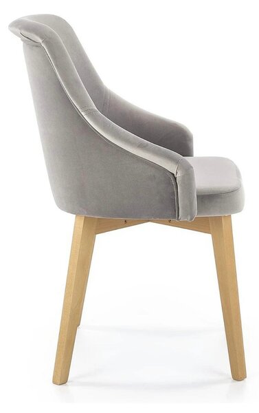 Scaun TOLEDO 2, gri/stejar, lemn de fag, 57x56x86 cm