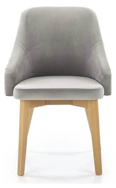 Scaun TOLEDO 2, gri/stejar, lemn de fag, 57x56x86 cm