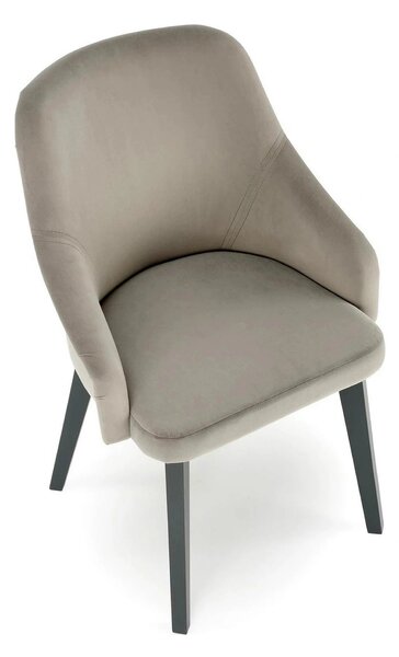 Scaun TOLEDO 2, gri/gri antracit, stofa catifelata/lemn, 57x56x86 cm