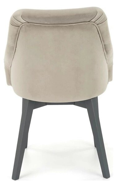 Scaun TOLEDO 2, gri/gri antracit, stofa catifelata/lemn, 57x56x86 cm