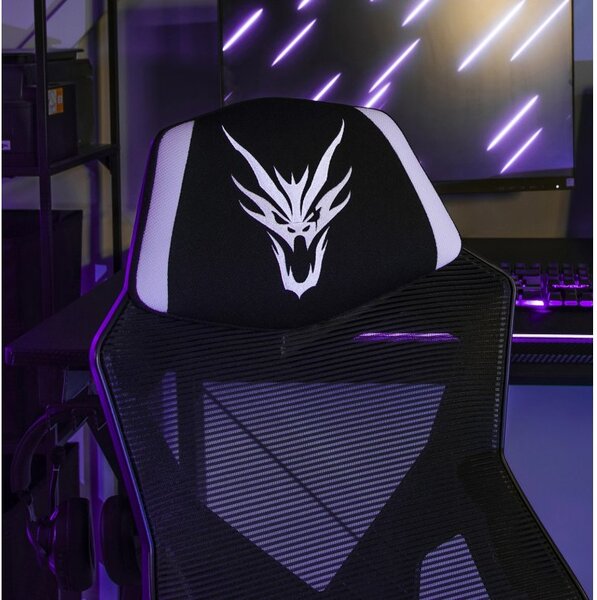 JAKS Scaun de gaming BING negru roșu