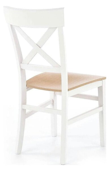 Scaun Tutti, stejar/alb, lemn de fag, 44X56X90 CM