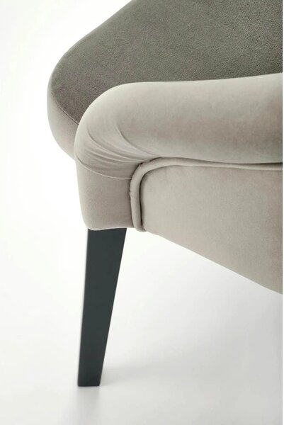 Scaun TOLEDO 2, gri/gri antracit, stofa catifelata/lemn, 57x56x86 cm