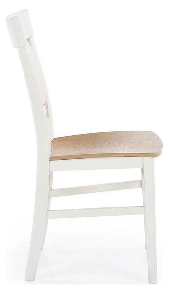Scaun Tutti, stejar/alb, lemn de fag, 44X56X90 CM