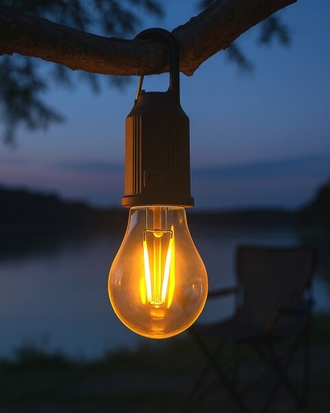 Lampă LED suspendată, reglabilă și reîncărcabilă pentru exterior, 3W/5V, 400 mAh, IP44