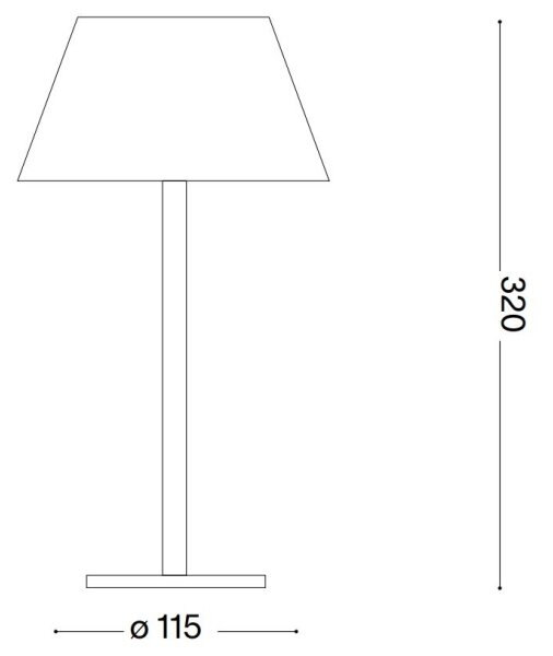 Ideal Lux - Lampă tactilă LED dimabilă PURE LED/1,5W/3,7V CRI 90 IP54 maro