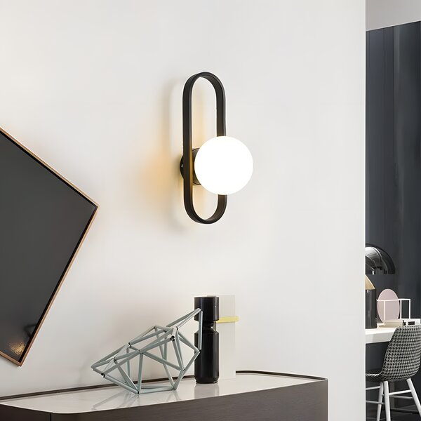 Lampa de perete APP1755-1W BLACK WHITE