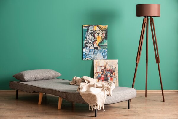 Atelier Del Sofa, Fotoliu extensibil Emel gri deschis 80/79 cm