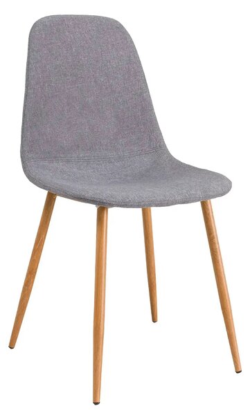 Scaun FOX, gri/stejar, stofa/metal, 46x44x86 cm