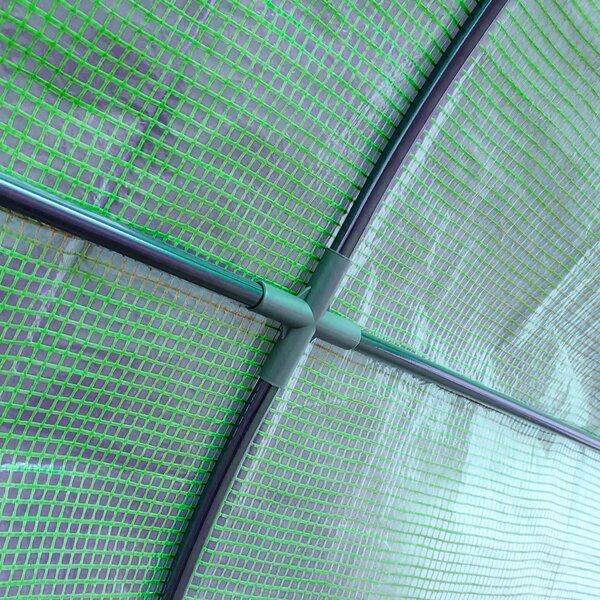 Outsunny Sera de Perete pentru legume, fructe, plante din Otel si PE, protectie plante 200x100x213cm | Aosom Romania