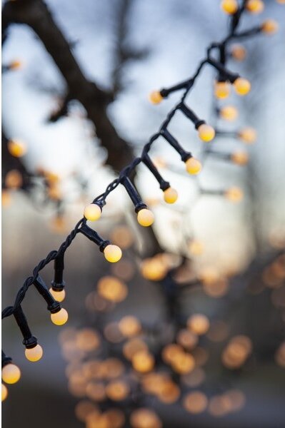 Eglo - Instalație luminoasă de exterior cu LED pentru Crăciun BERRY MINI, 700 de LED-uri, 8 funcții, 19 m, IP44, alb cald
