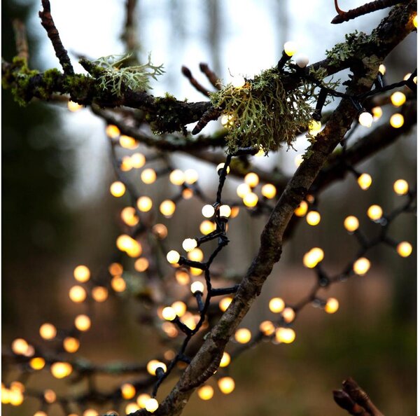 Eglo - Instalație luminoasă de exterior cu LED pentru Crăciun BERRY MINI, 700 de LED-uri, 8 funcții, 19 m, IP44, alb cald