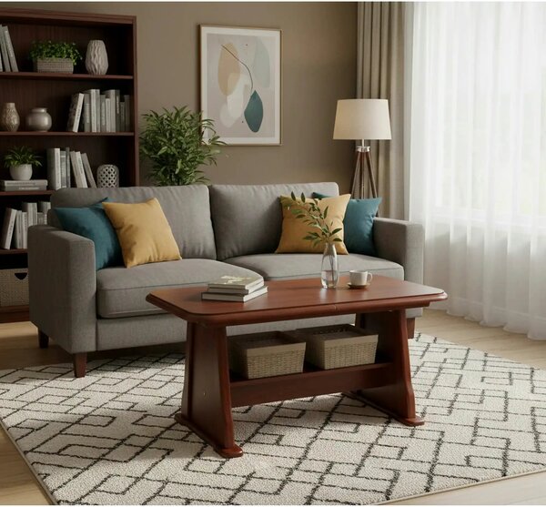 Masa extensibila BEATA, castan, PAL/lemn, 130/170x67x60/77 cm