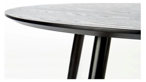 Masa EMBOS, negru/auriu, 120x75 cm