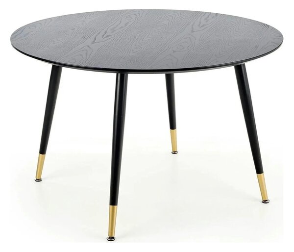 Masa EMBOS, negru/auriu, 120x75 cm