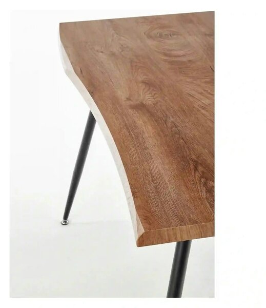 Masa LARSON, stejar natural/negru, 120x80x77 cm