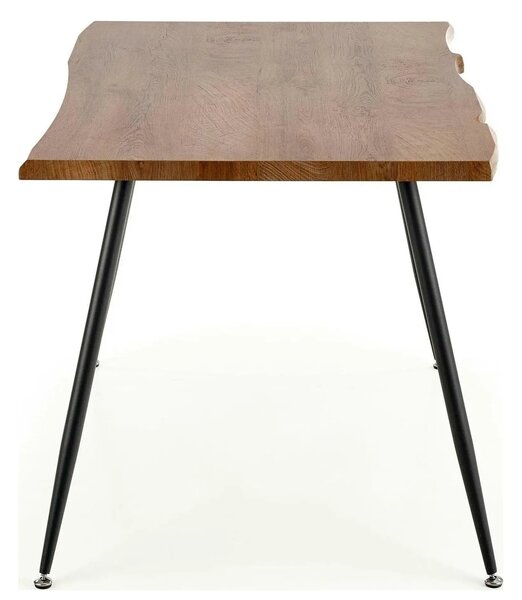 Masa LARSON, stejar natural/negru, 120x80x77 cm