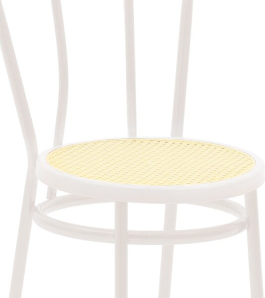 Scaun Vienna plastic ratan bej - metal ecru