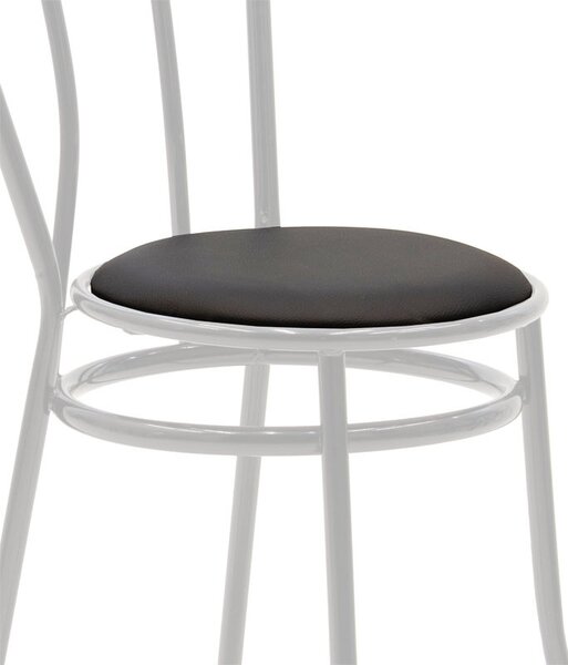 Scaun Vienna piele ecologica negru - metal alb