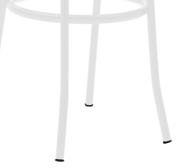 Scaun Vienna plastic ratan bej - metal alb