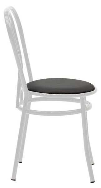 Scaun Vienna piele ecologica negru - metal alb